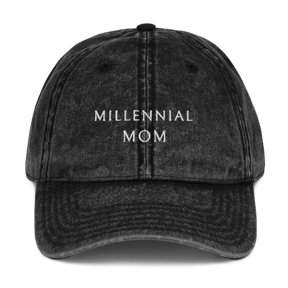Millennial Mom Vintage Cotton Twill Cap