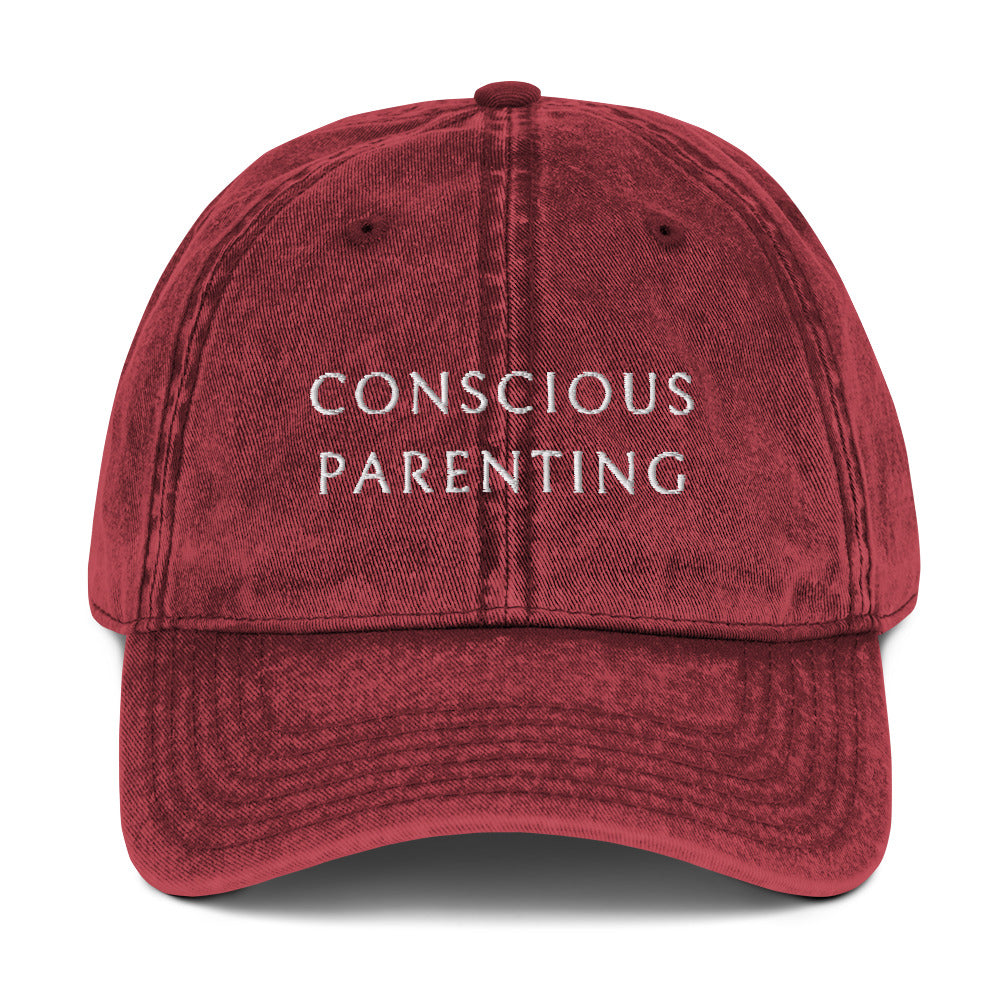 Conscious Parenting Vintage Cotton Twill Cap