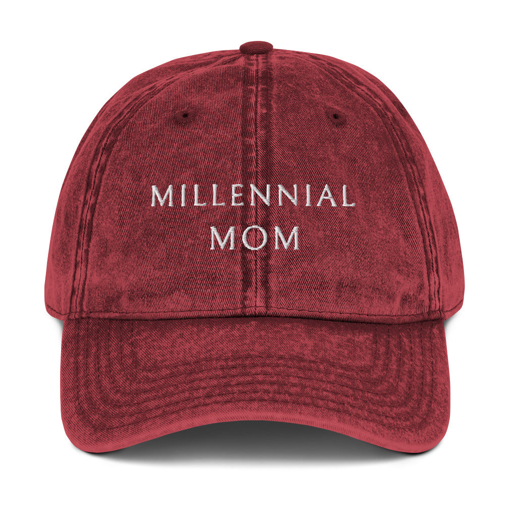 Millennial Mom Vintage Cotton Twill Cap