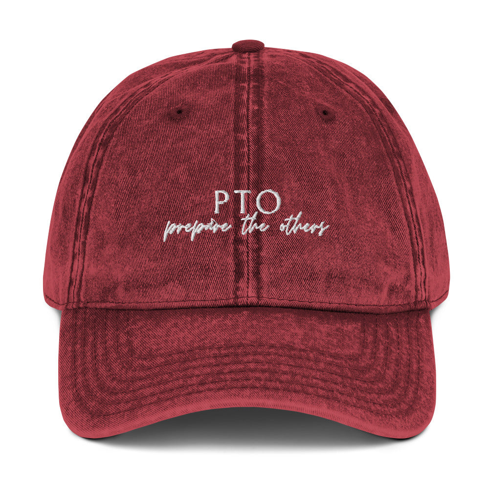PTO Prepare The Others Vintage Cotton Twill Cap