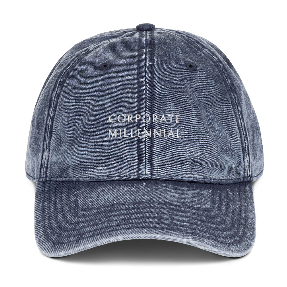 Corporate Millennial Vintage Cotton Twill Cap