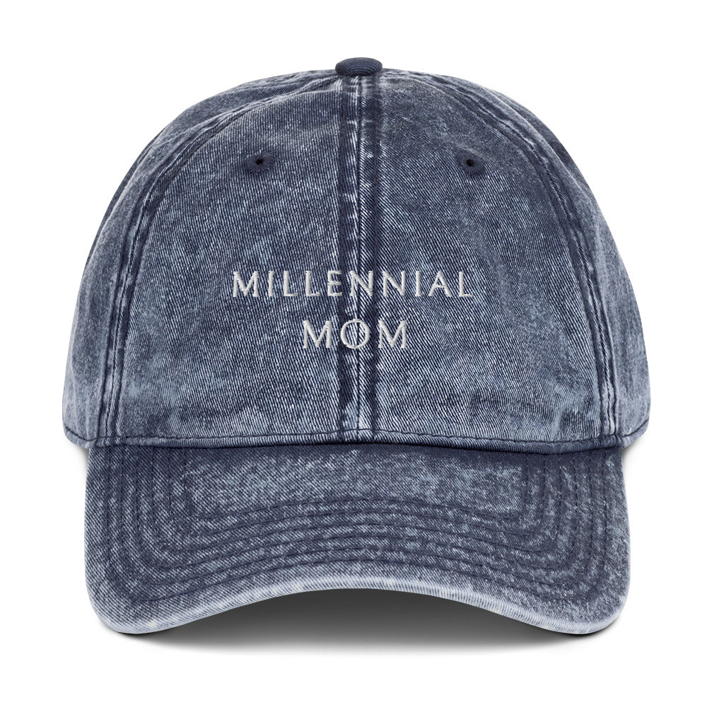 Millennial Mom Vintage Cotton Twill Cap
